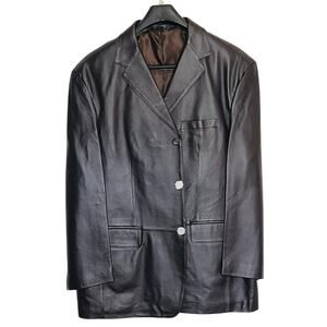Stafford Blazer Jacket Size XL Brown Leather Lined Single Breasted 3-Button NWT